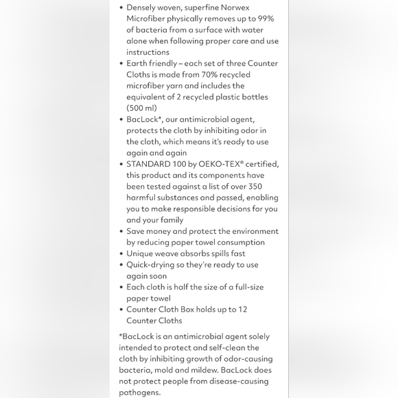 Norwex Teal and Gray Counter Cloth Trio - Picture 5 of 7